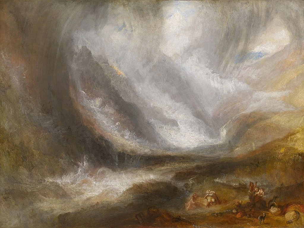 Valle d'Aosta, tempesta di neve, valanga e temporale - Art Institute of Chicago